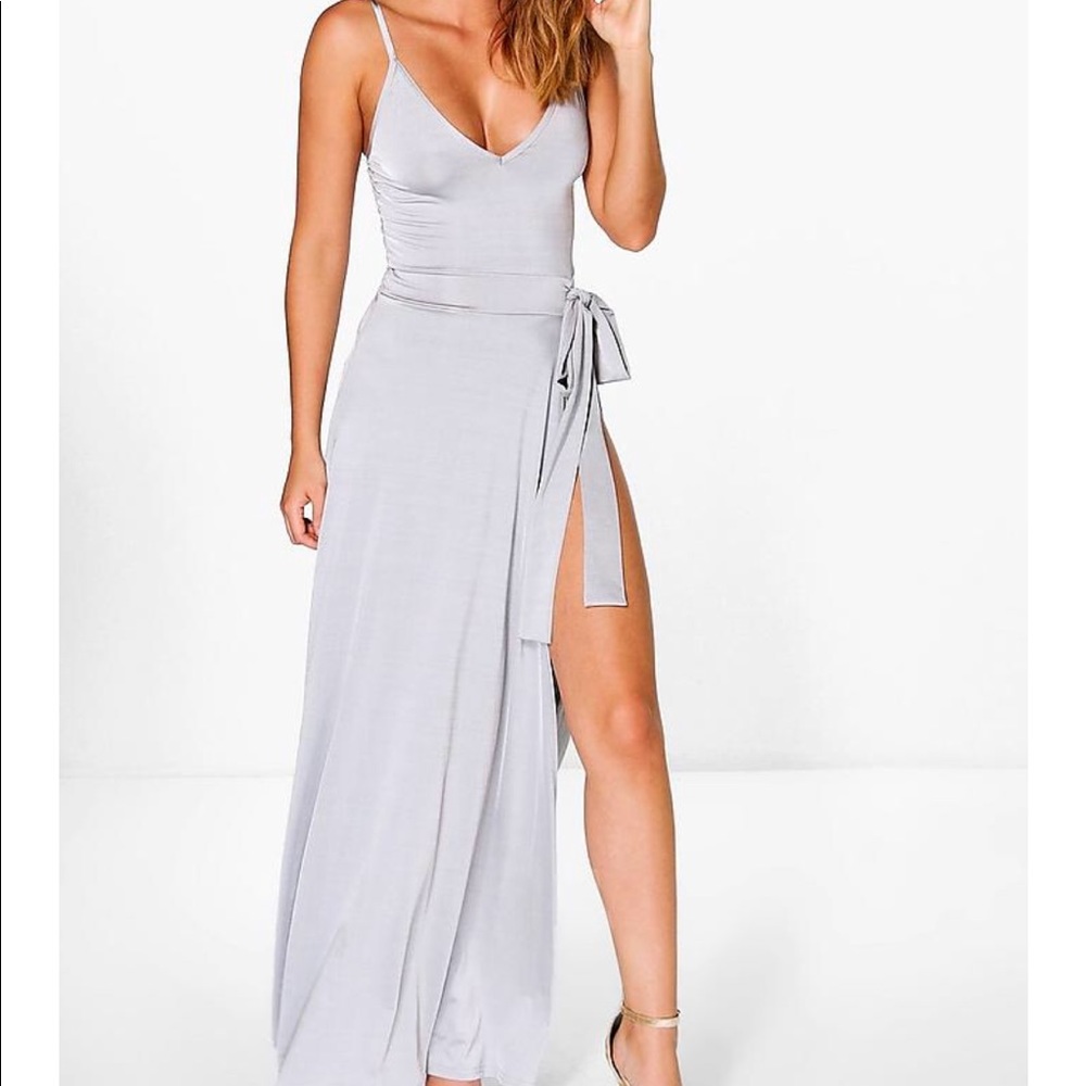 Slinky SideTie Maxi Dress